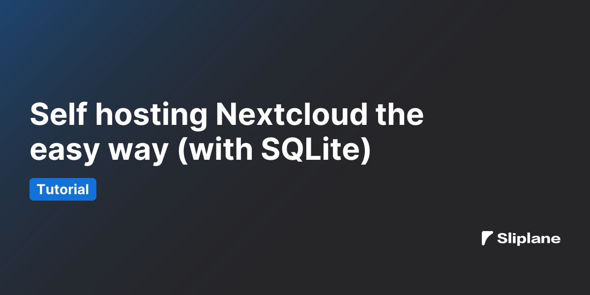 Nextcloud einfach selber hosten (mit SQLite)