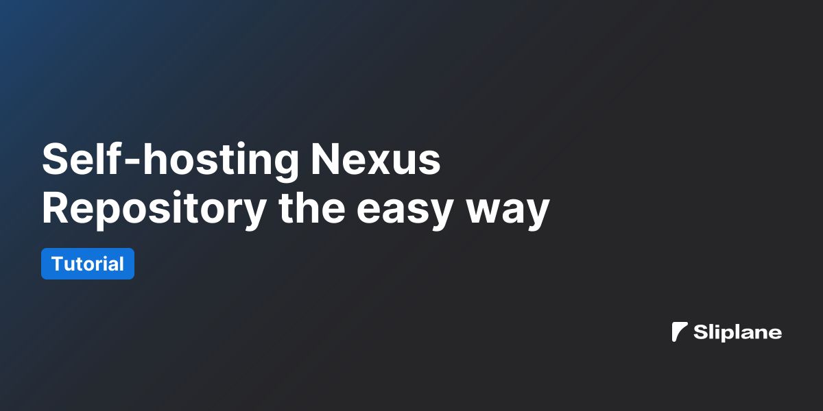 Nexus Repository einfach selbst hosten