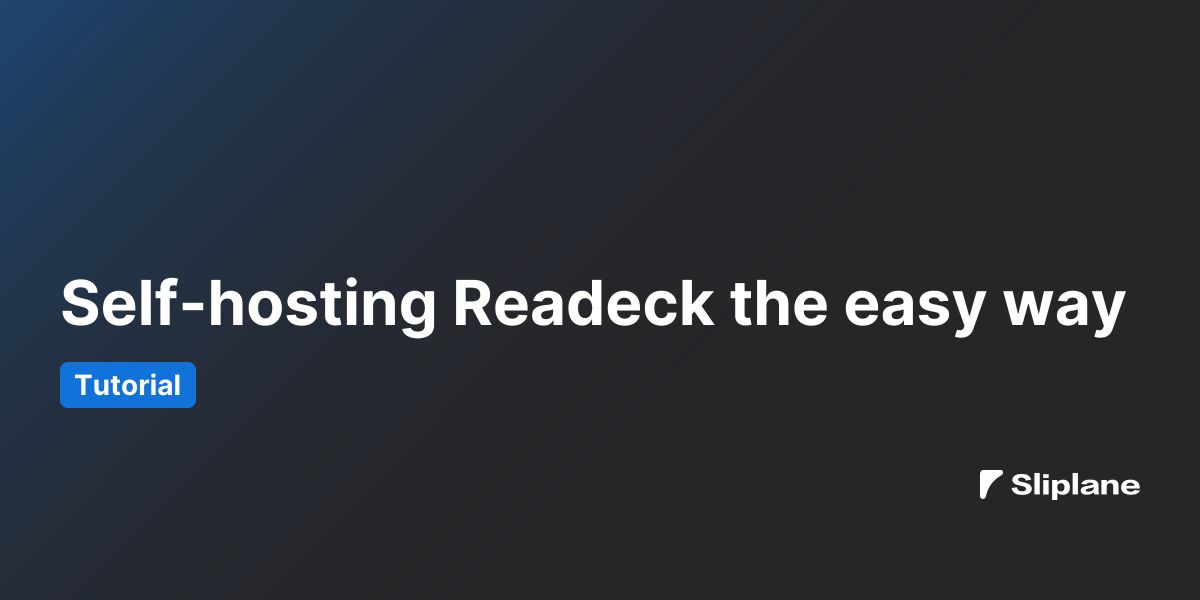 Readeck einfach selbst hosten